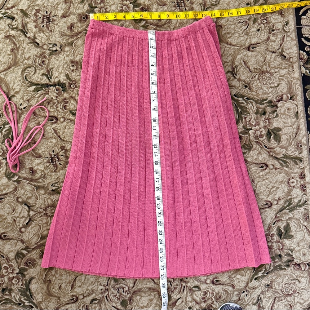 💖 Elegant Vintage Castleberry Cranberry-Pink Knit Skirt Set - Picture 14 of 16
